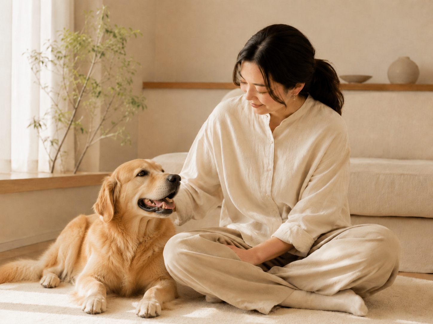 愛犬と飼い主のやさしい暮らし